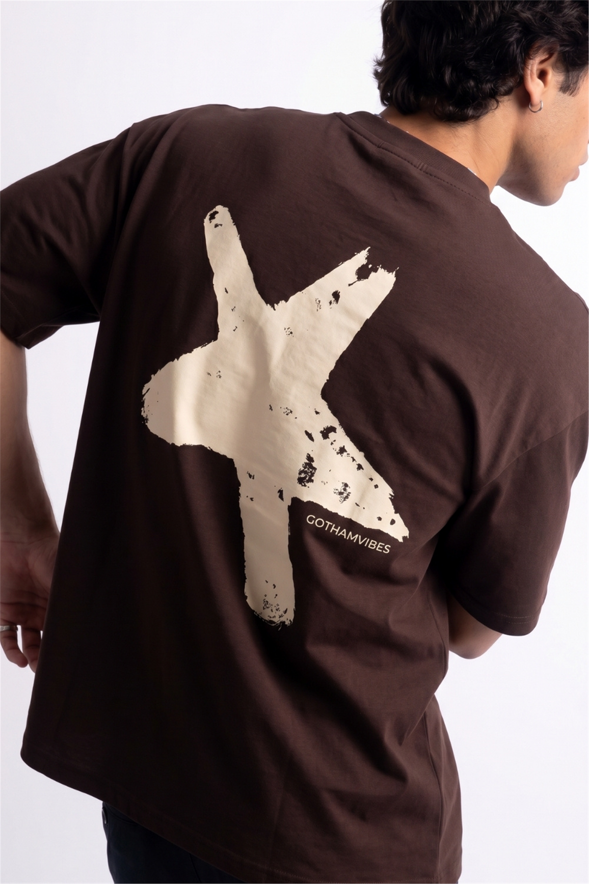 Boxy Star Kahverengi Premium T-Shirt