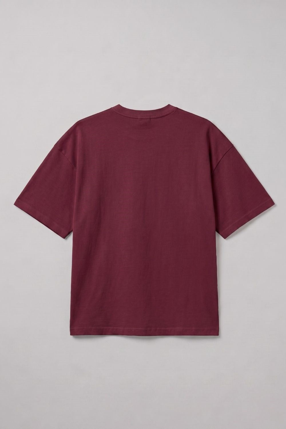 Erkek Chill Boxy Premium Bordo T-Shirt