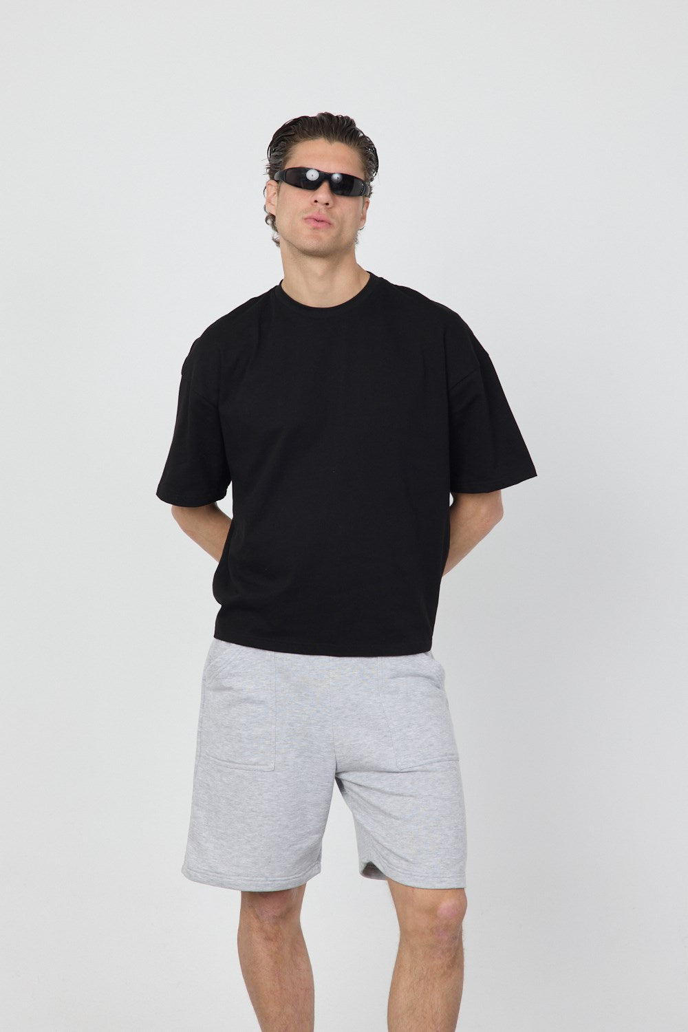 Erkek Chill Boxy Premium Siyah T-Shirt