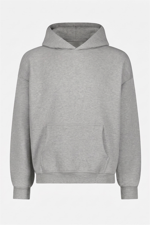Erkek Chill Oversize Gri Hoodie