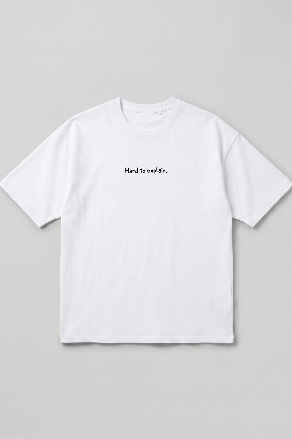 Erkek Hard To Explain Oversize Beyaz T-Shirt