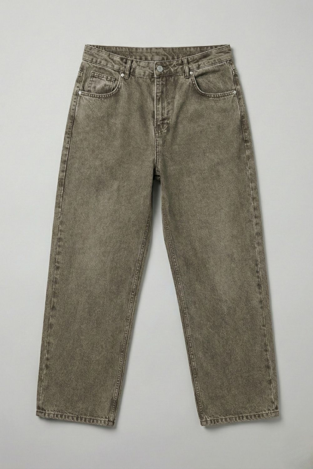Erkek Loose Fit Haki Kot Pantolon