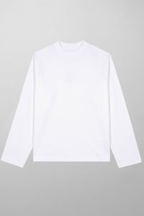 Erkek Reglan Uzun Kollu Beyaz T-Shirt