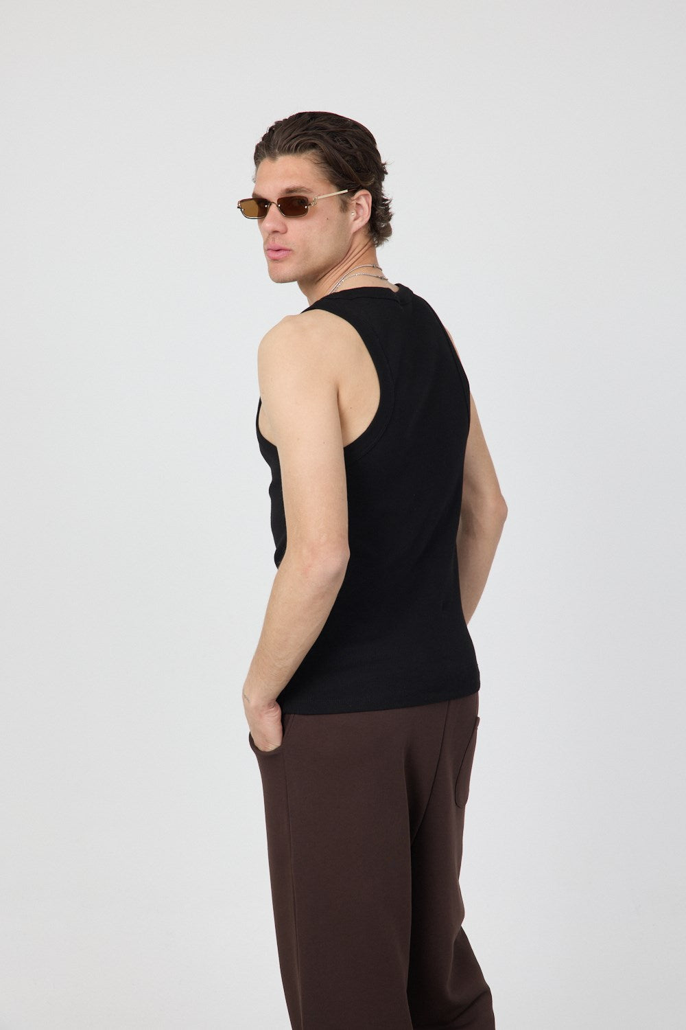 Erkek Tank Top Siyah Atlet