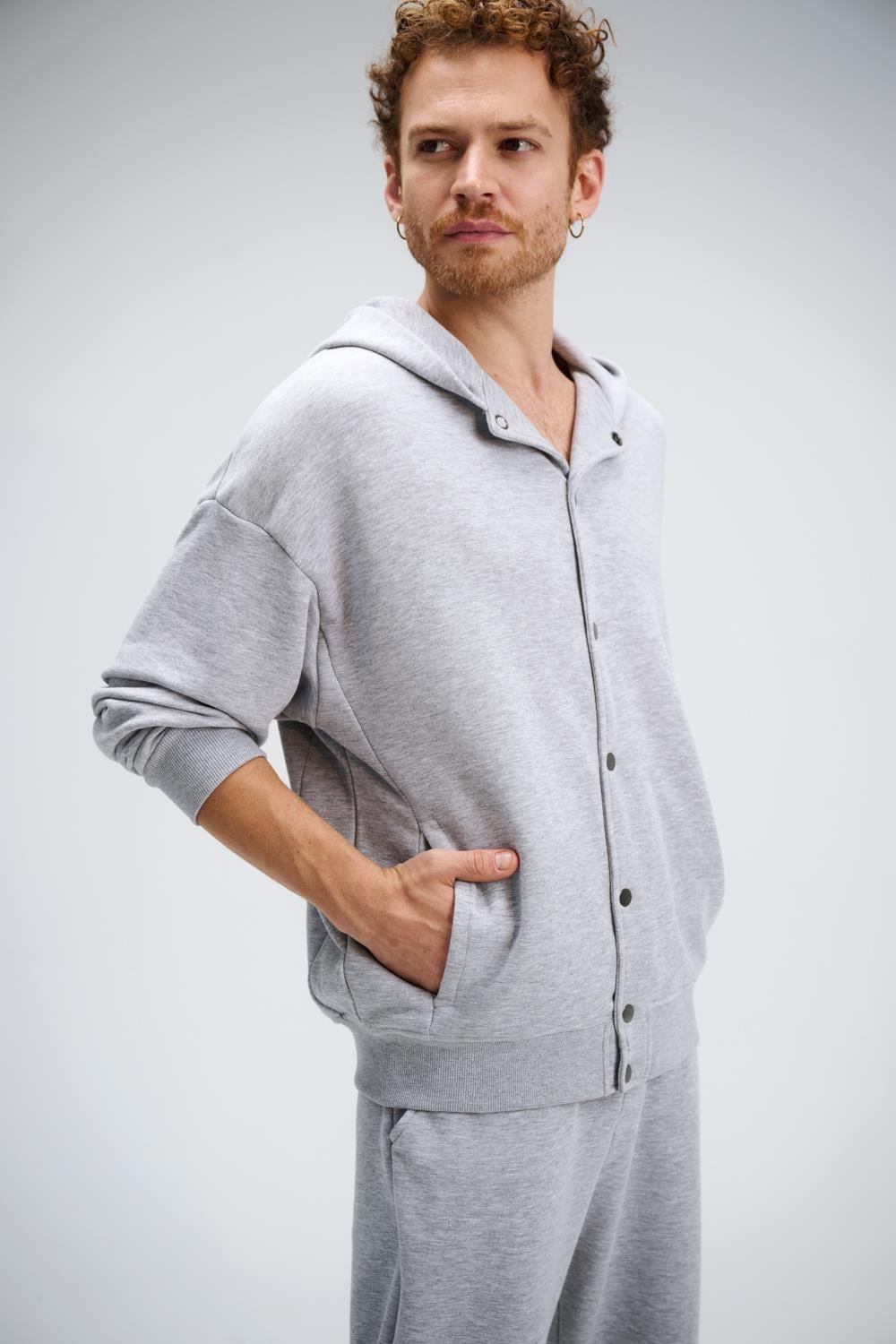 Erkek Timeless Bang Oversize Gri Sweatshirt