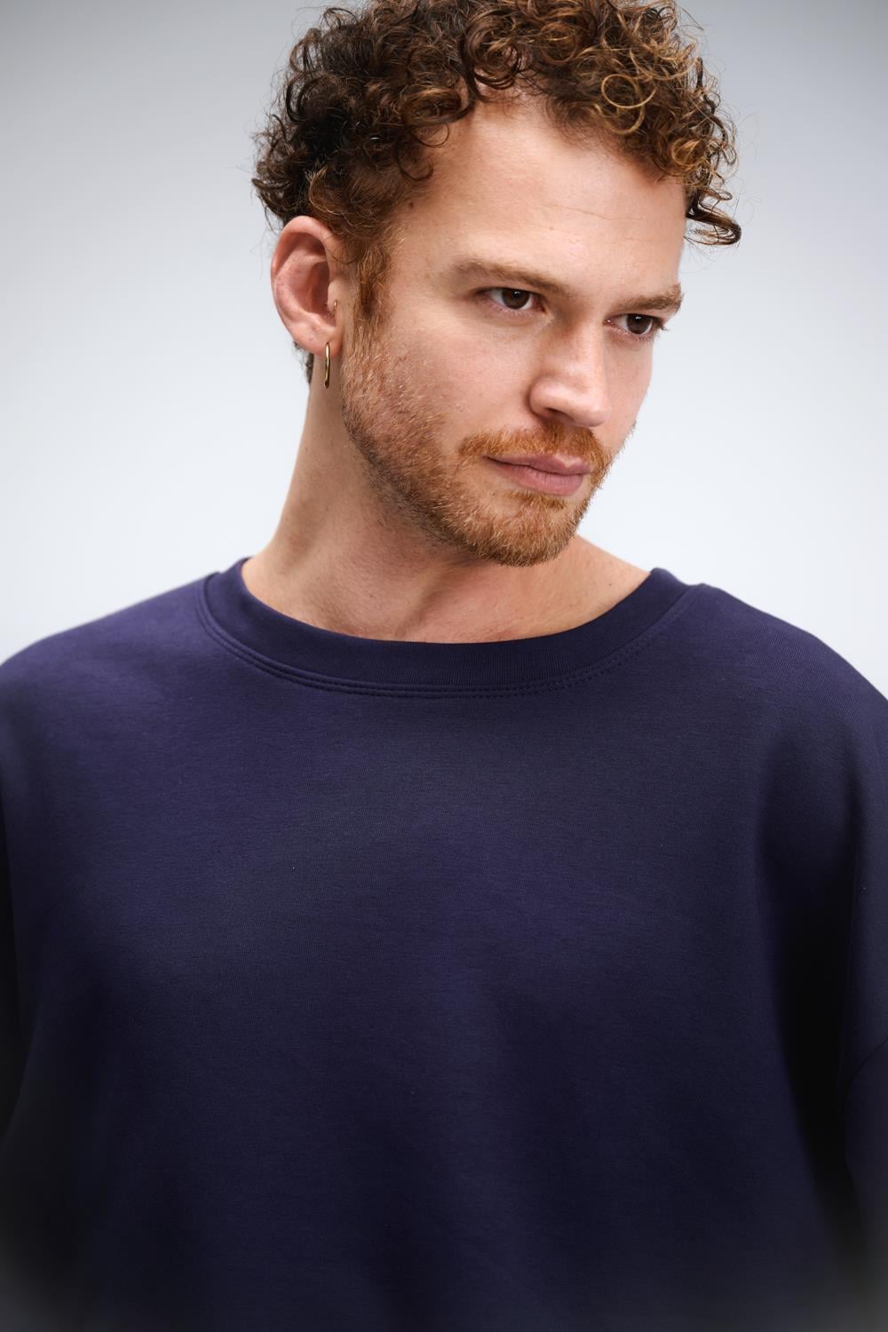 Erkek Timeless Oversize Lacivert Sweatshirt