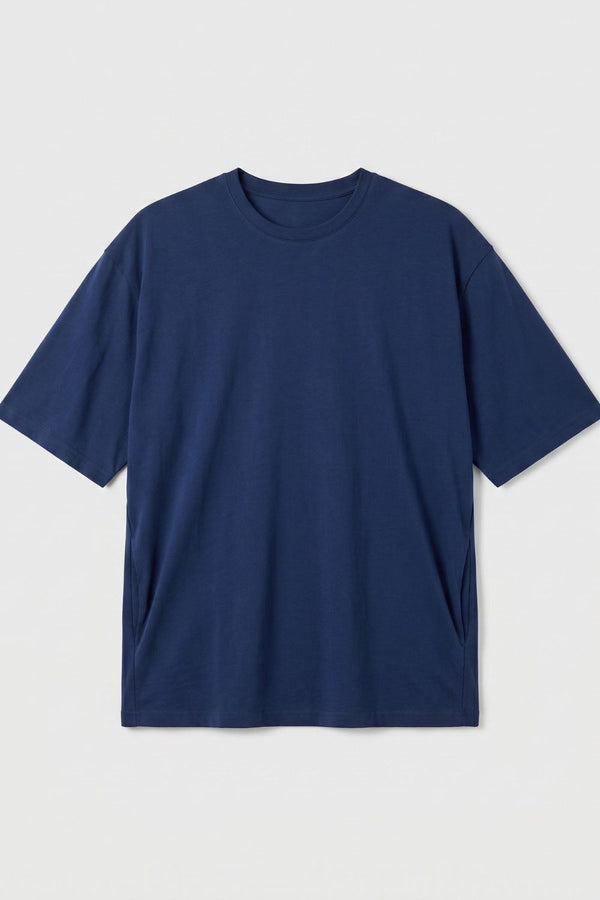 Erkek Timeless Oversize Lacivert T-Shirt