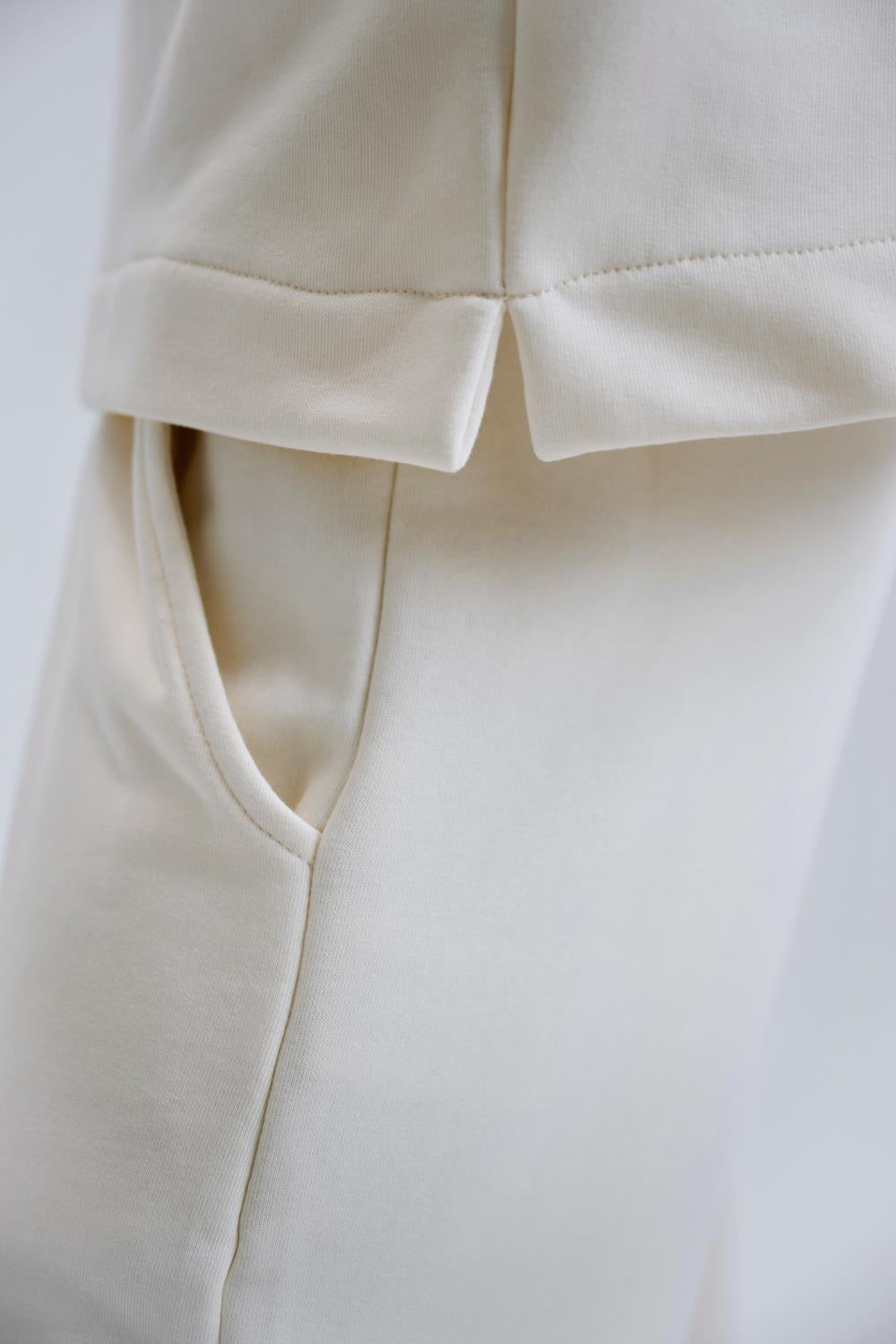 Erkek Timeless Polo Yaka Krem Sweatshirt