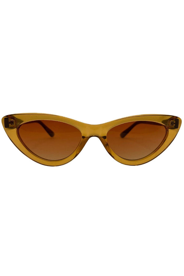 gothamVibes Sarı Cat Eye Güneş Gözlüğü - 001