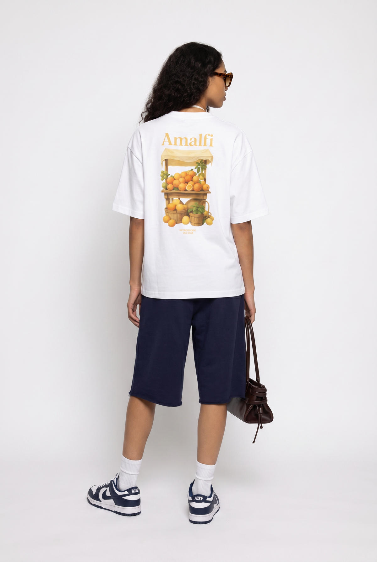 Kadın Amalfi Oversize Beyaz T-Shirt
