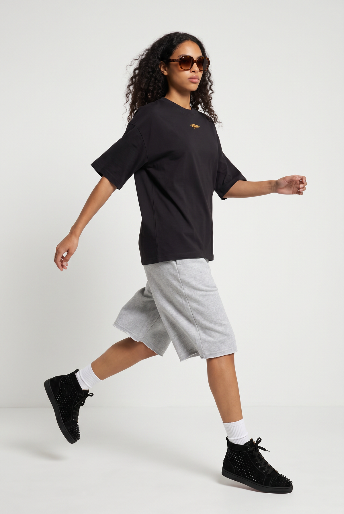 Kadın Amalfi Oversize Siyah T-Shirt