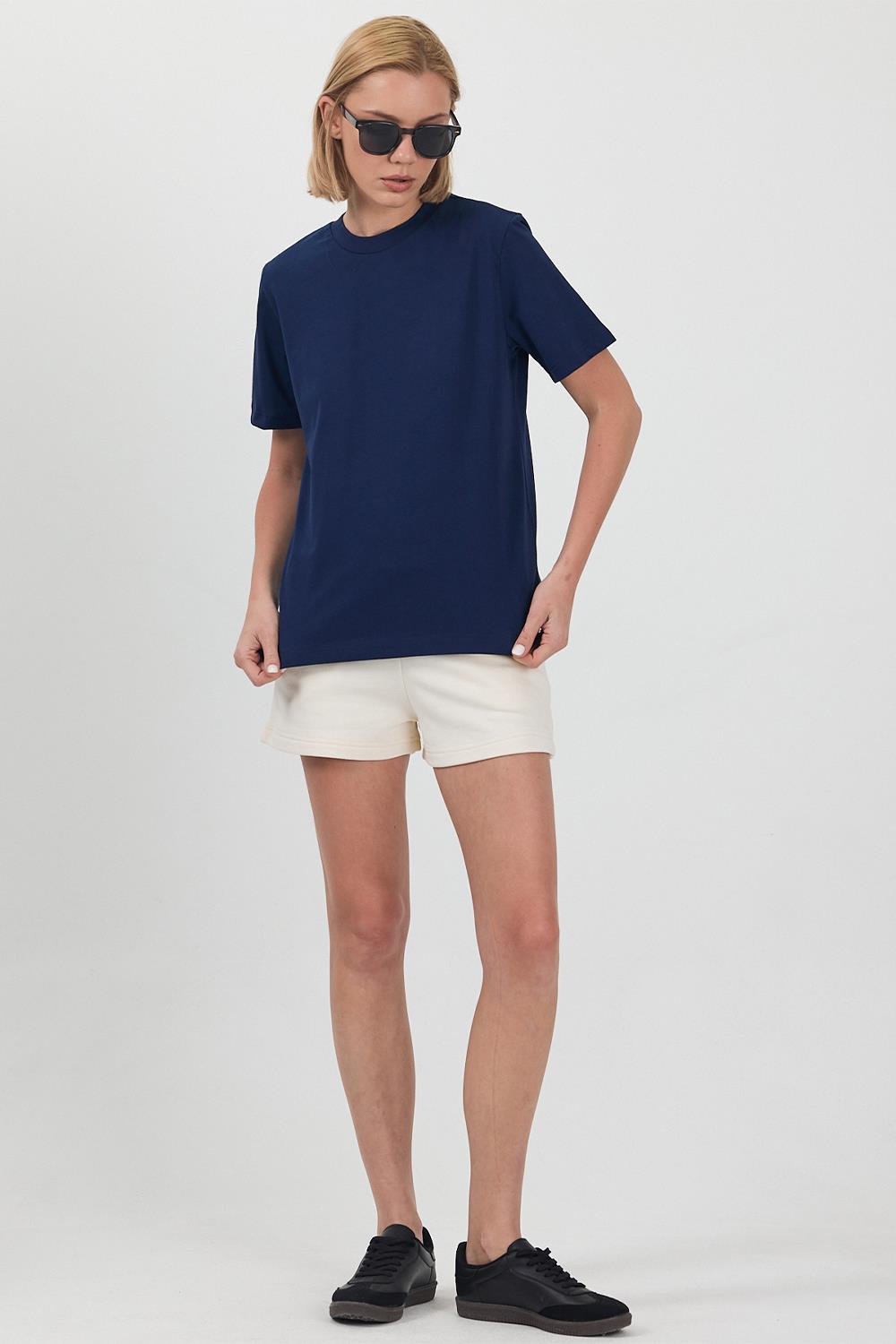 Kadın Basic Lacivert T-Shirt