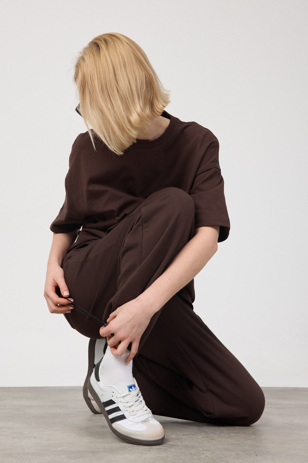 Kadın Chill Oversize Premium Kahverengi T-Shirt