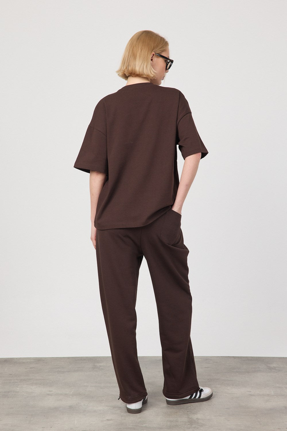 Kadın Chill Oversize Premium Kahverengi T-Shirt