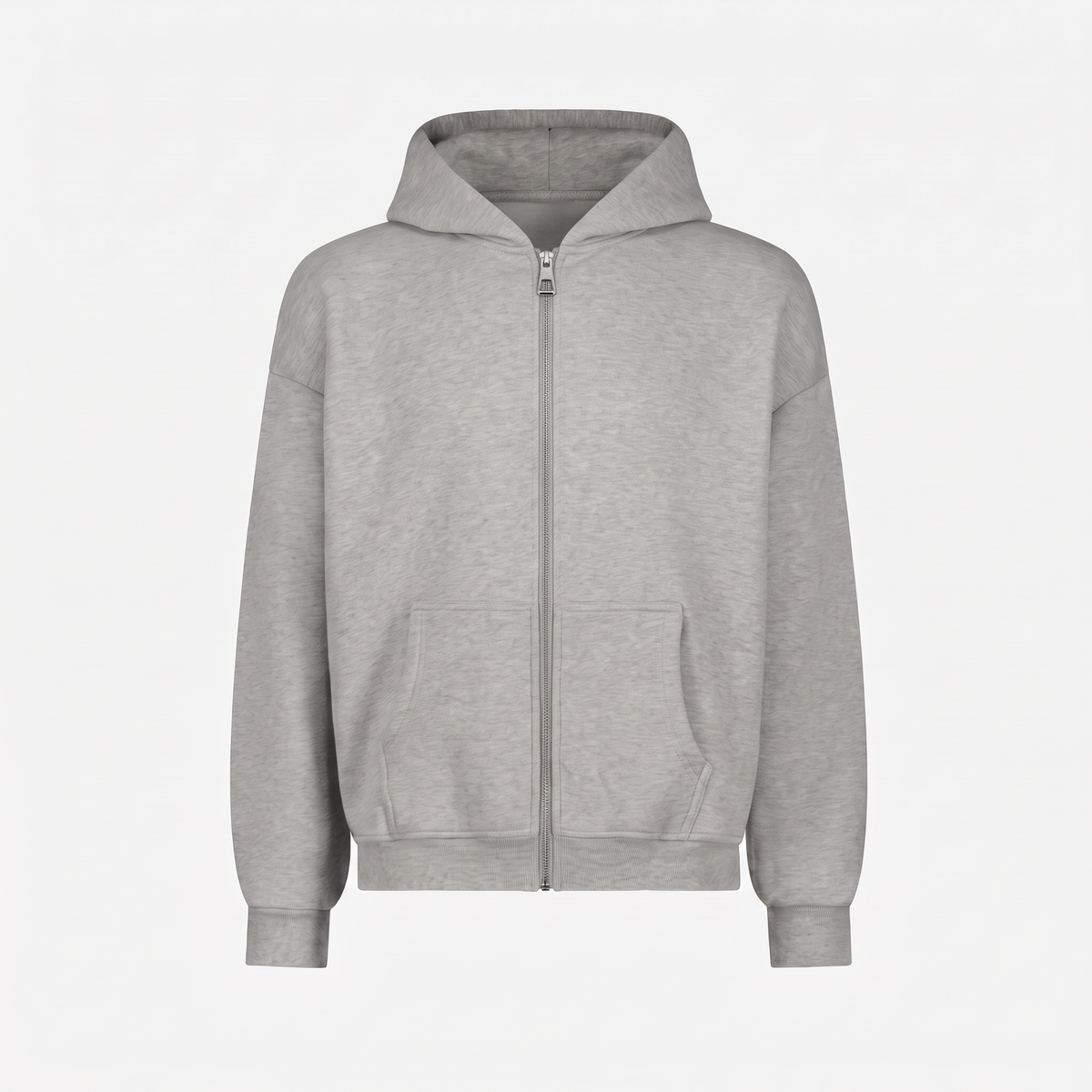 Kadın Chill Oversize Gri Zip Sweatshirt
