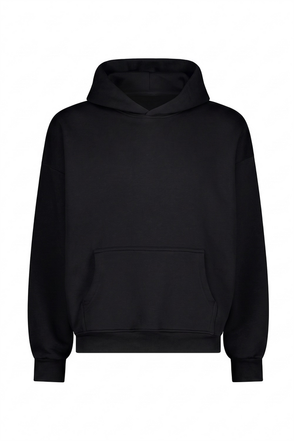 Kadın Chill Oversize Siyah Hoodie