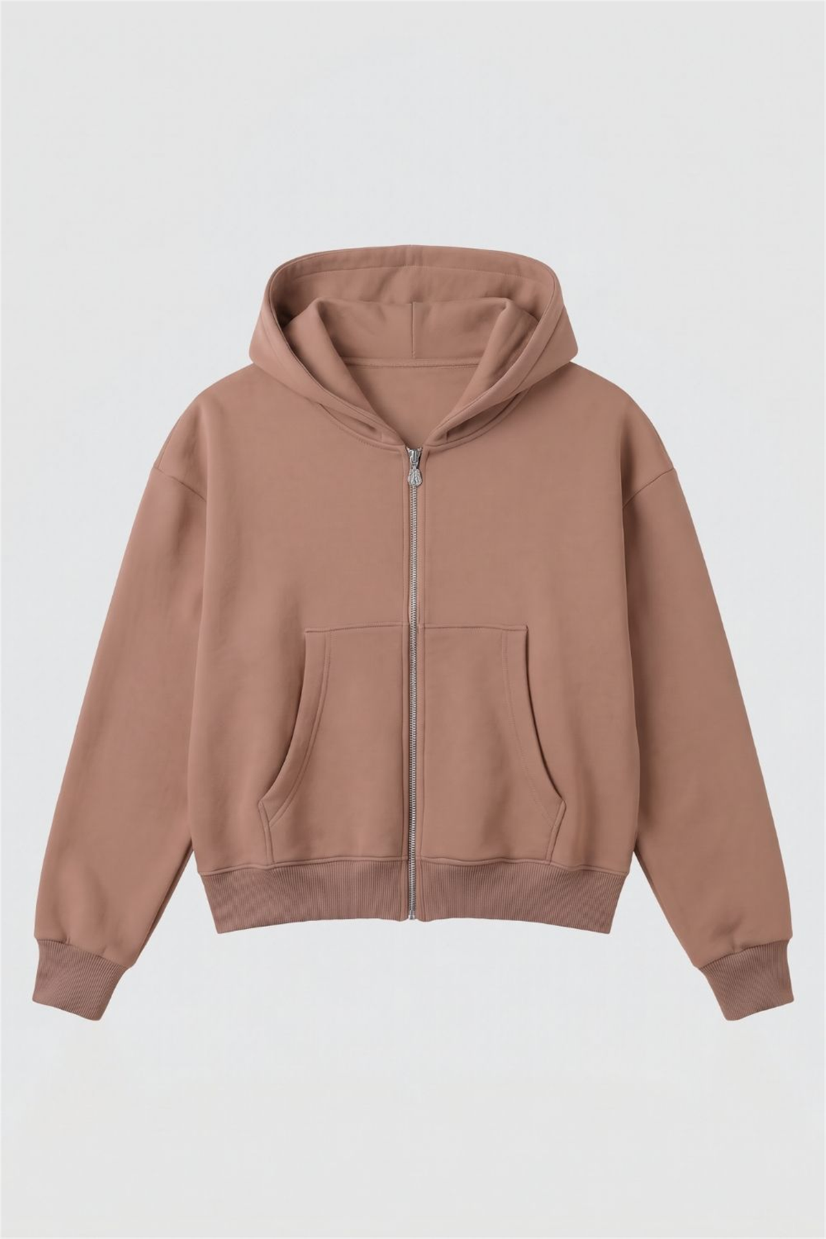 Kadın Chill Oversize Somon Fermuarlı Sweatshirt