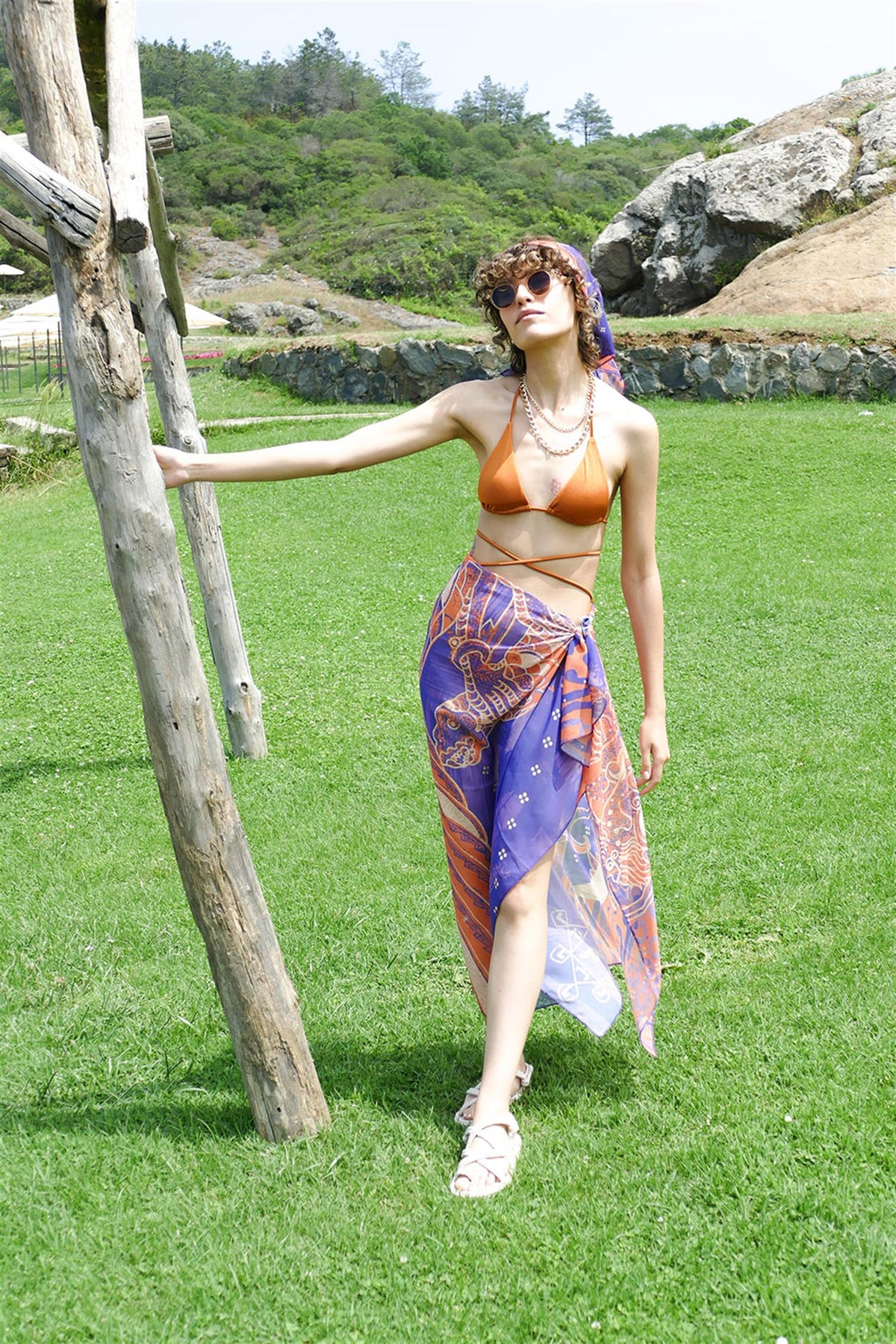 Kadın Desenli Pareo 001 - 95 x 145