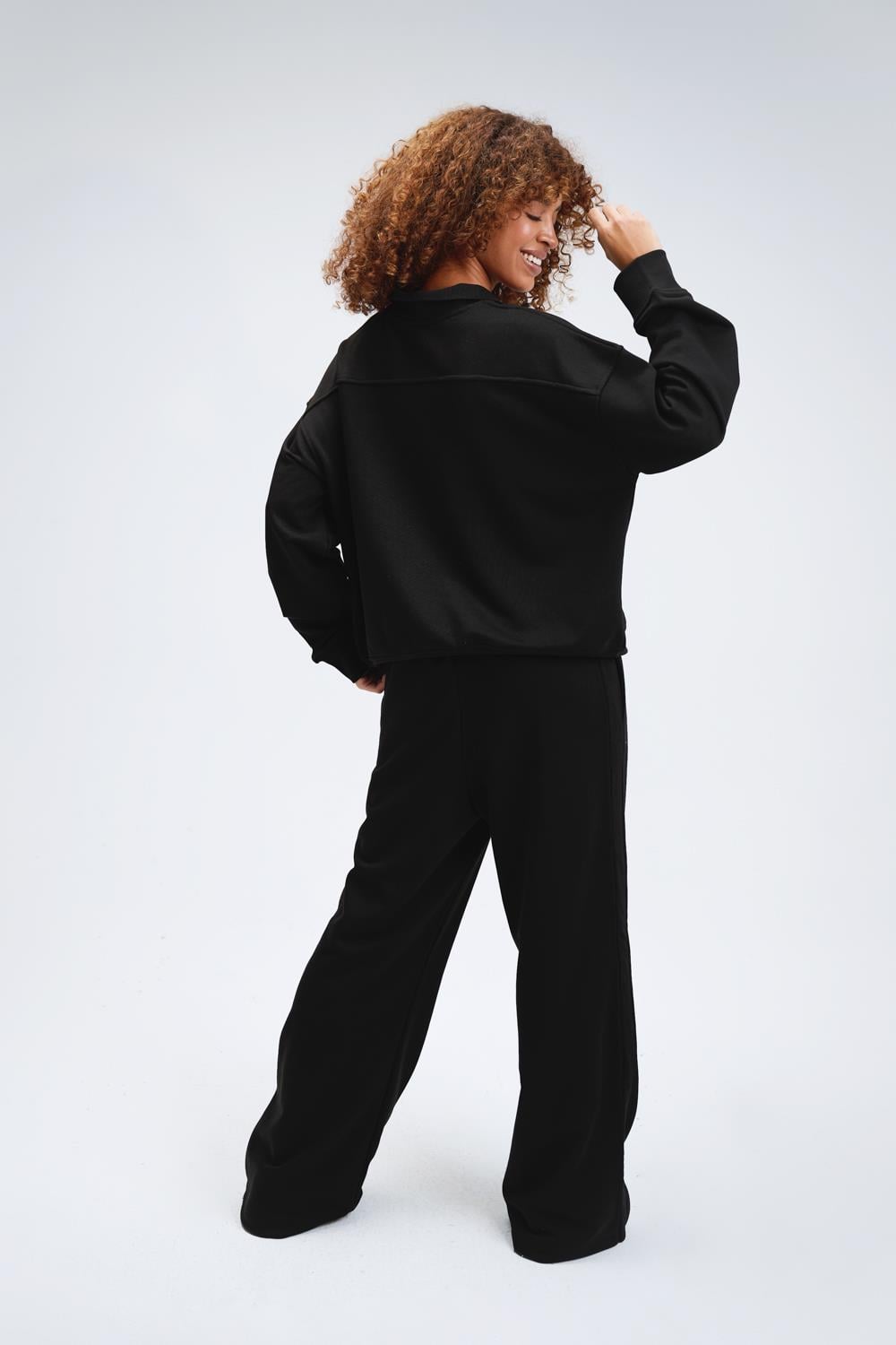 Kadın Timeless Fermuarlı Siyah Sweatshirt