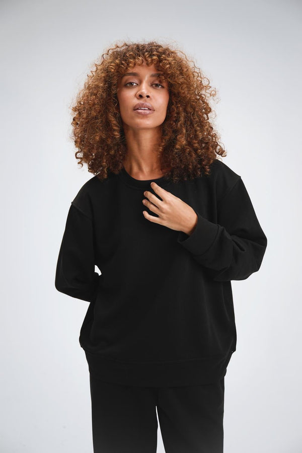 Kadın Timeless Oversize Siyah Sweatshirt