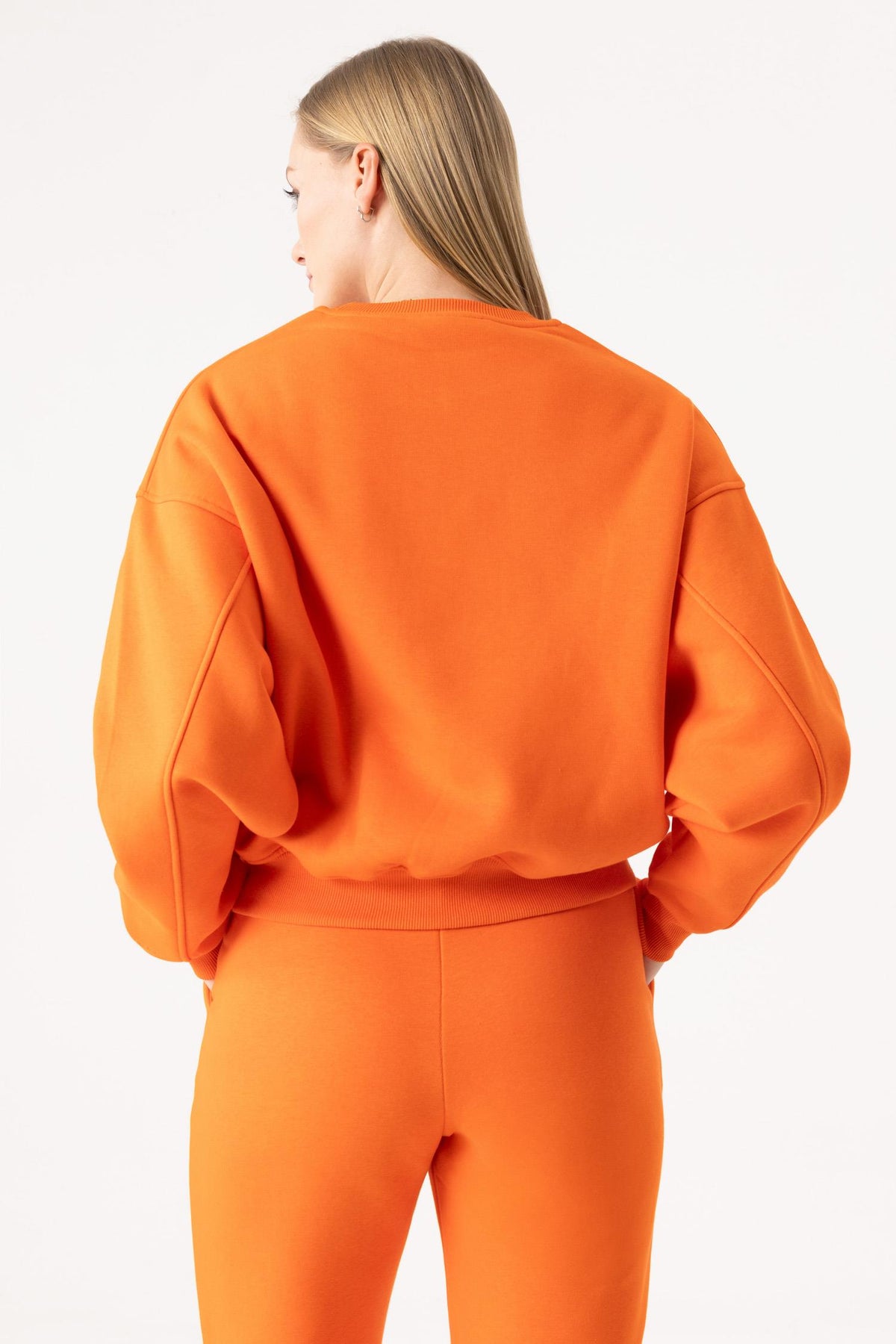 Kadın Vibe Oversize Alev Turuncu Sweatshirt