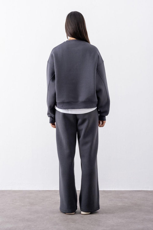 Kadın Vibe Oversize Antrasit Sweatshirt