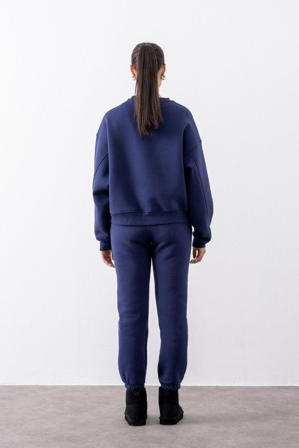 Kadın Vibe Oversize Lacivert Sweatshirt