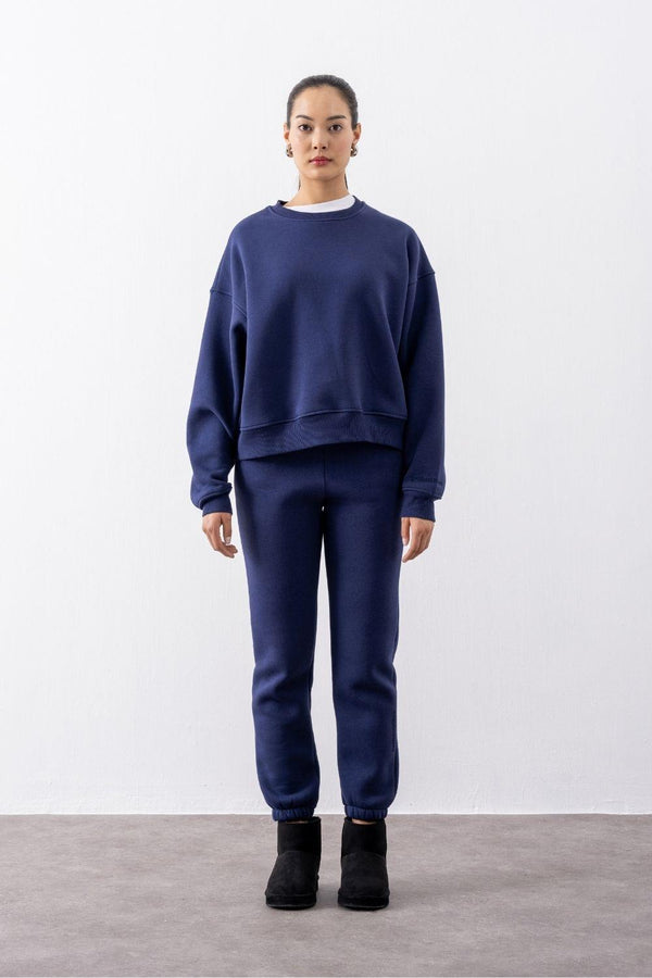 Kadın Vibe Oversize Lacivert Sweatshirt