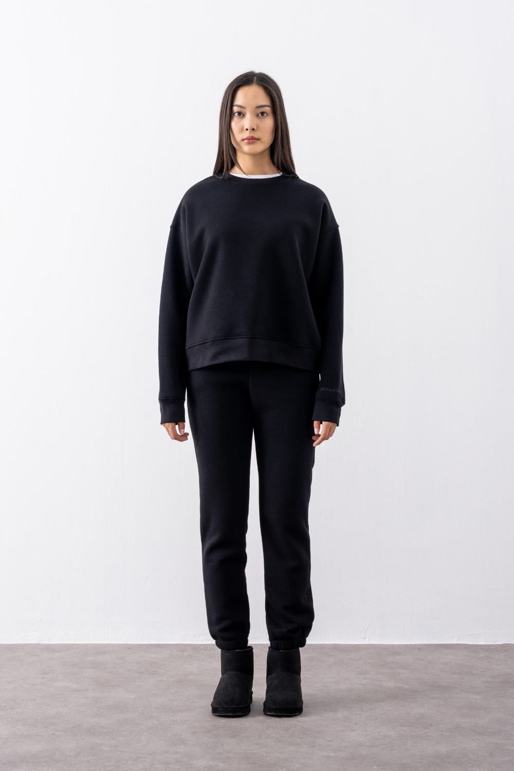 Kadın Vibe Oversize Siyah Sweatshirt