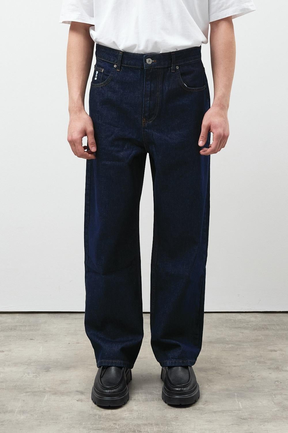 Erkek Loose Fit Mavi Kot Pantolon