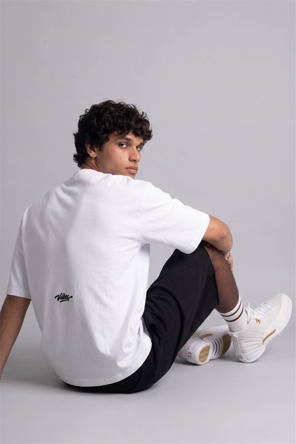 Erkek Take Me Oversize Beyaz T-Shirt