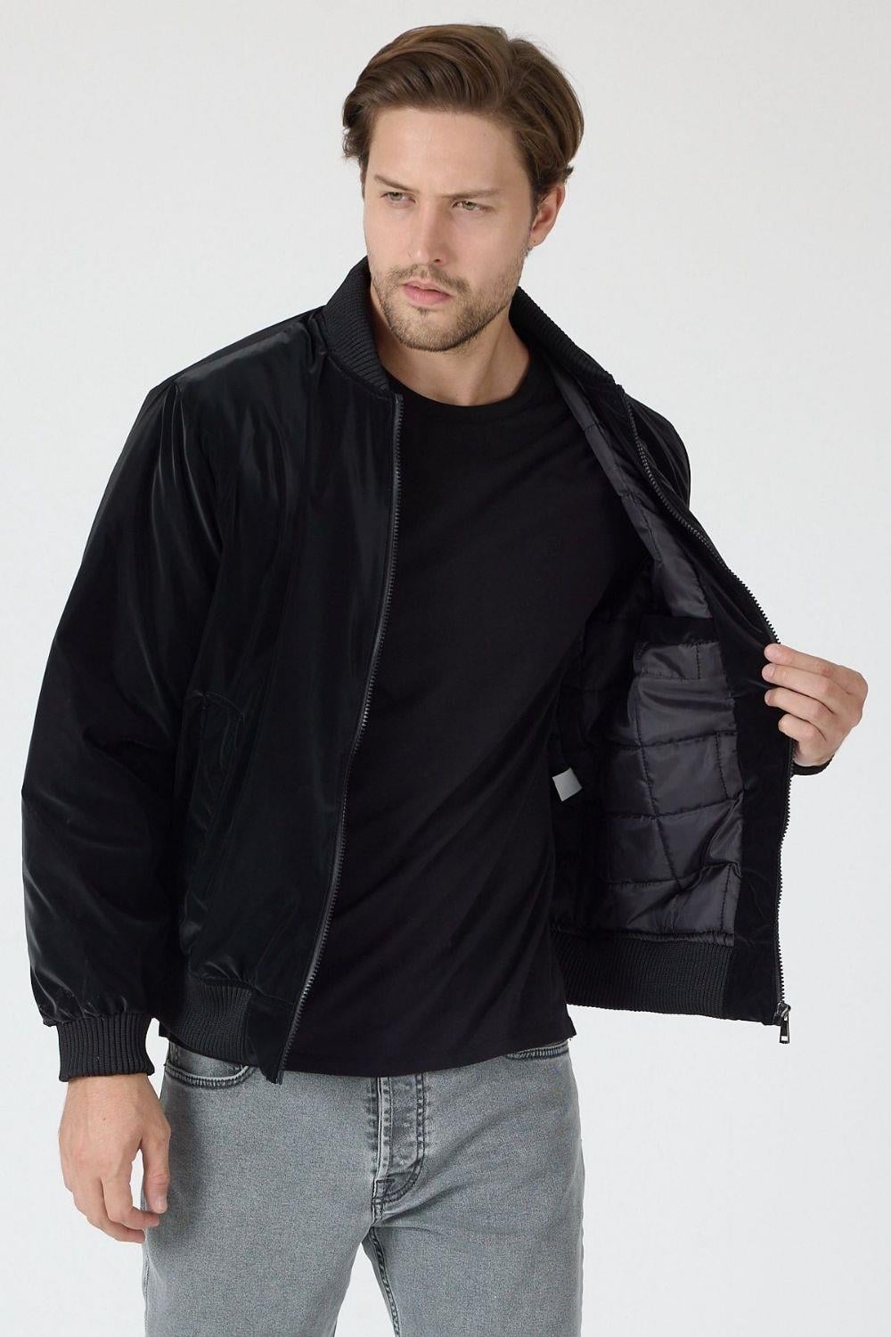 Vibes Bomber Siyah Ceket 013