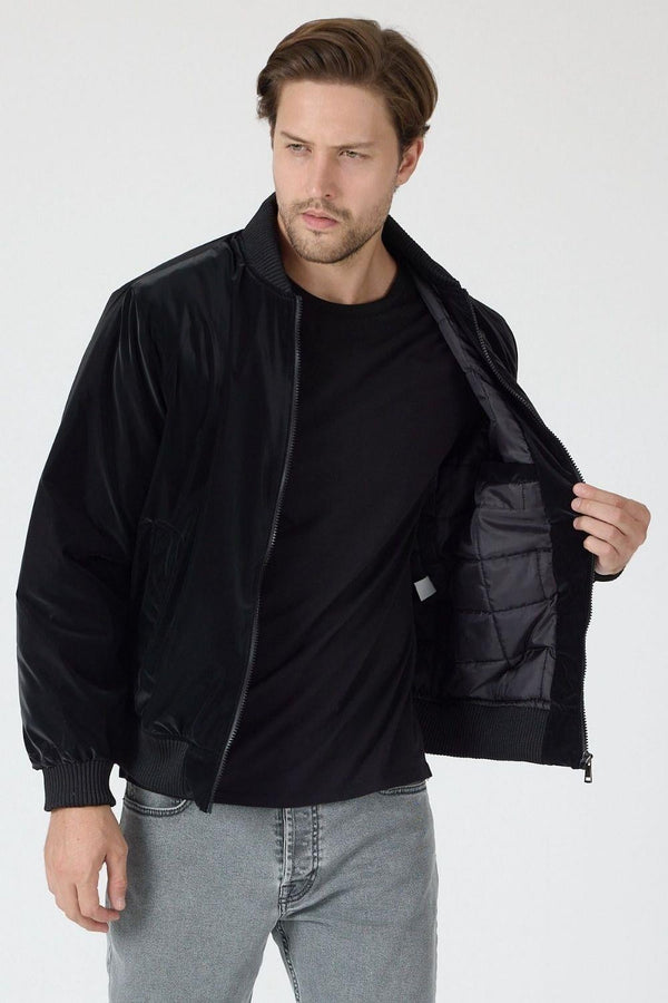 Vibes Bomber Siyah Ceket 013